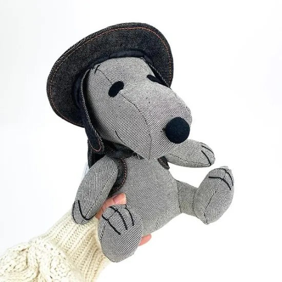 Snoopy｜Edwin联名深黑牛仔玩偶/公仔｜约23cm×18.5cm×18cm