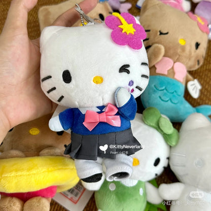 Sanrio三丽鸥｜Avail联名50周年限定平成辣妹高校制服短裙Hello kitty玩偶挂件/包挂