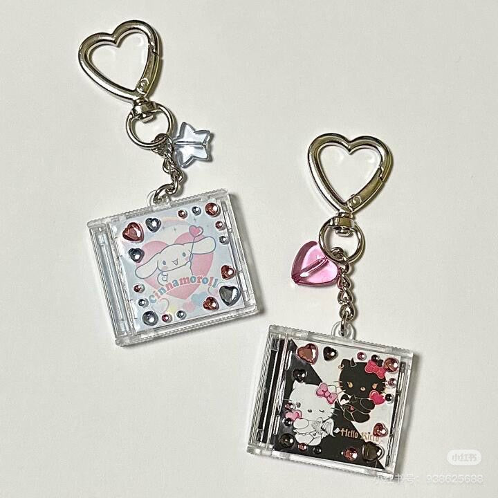 Sanrio｜Secret CD Style Keychain - Our Heisei Pop Blind Box 平成复古钻石CD钥匙扣盲盒/全6种｜1枚入