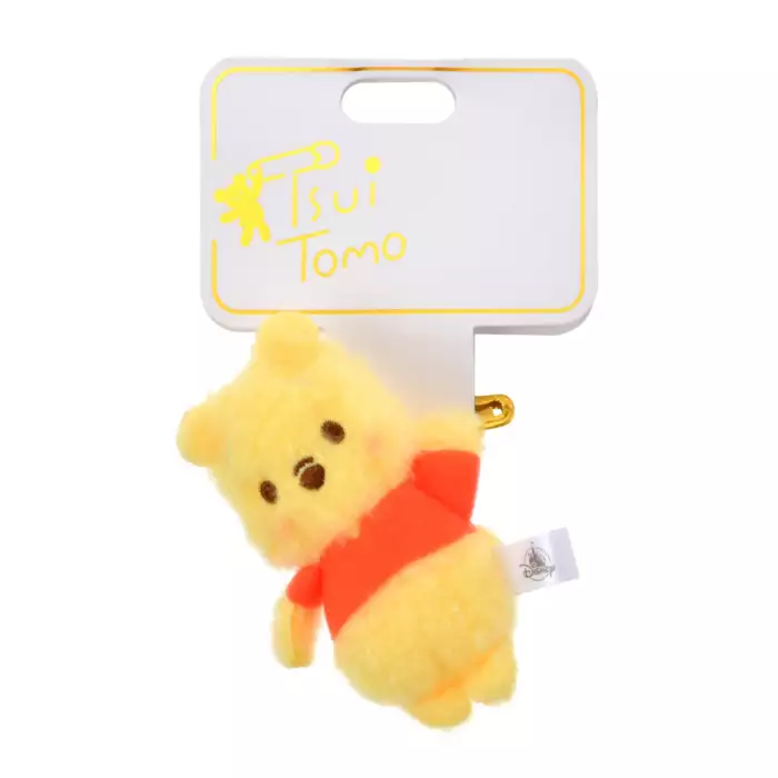 Disney迪士尼｜Winnie the Pooh Plush Badge Brooch TSUITOMO东迪可爱角色毛绒绒徽章/胸针｜约縦8.5×横8.4×厚み2.8(cm)