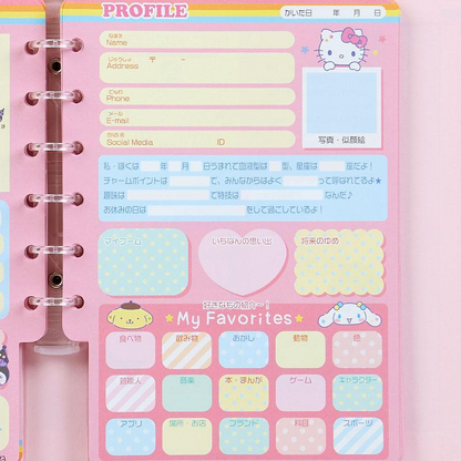 Sanrio三丽鸥｜Sanrio Original Profile Book - Nostalgic Profile Book学院风怀旧平成同学录手账本｜约14.7×2.5×19cm