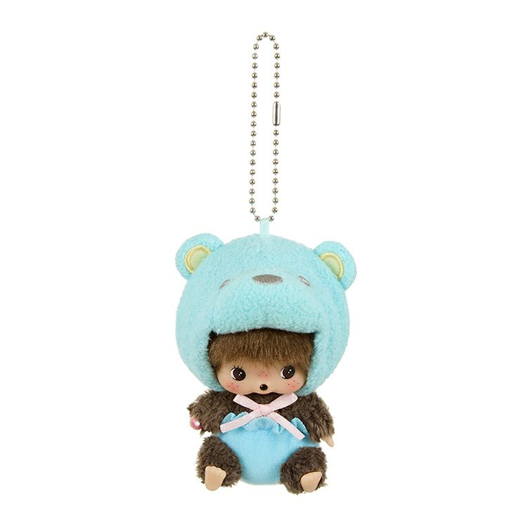 Monchhichi｜nimal Babychic SS Big Face Mascot Holder /Plush Keychain｜H10.5 x W6.5 x D7cm approx.