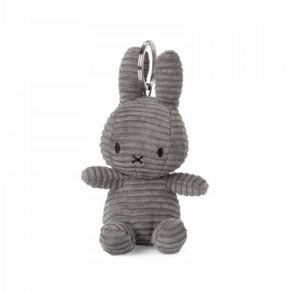 Miffy米菲｜BON TON TOYS -Keychain ECO Corduroy坐姿灯芯绒毛绒玩偶钥匙扣挂件/包挂｜约10 cm – 4″