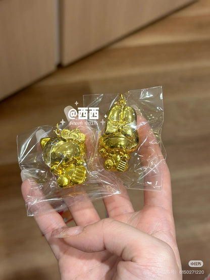 Sanrio三丽鸥｜Golden Netsuke Charm十二生肖蛇年限定招财猫系列金色吊饰挂件/手机链｜ 约3.1×2.4×3.9cm