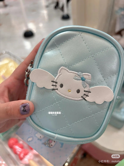 Sanrio三丽鸥｜Sanrio Original Mini Pouch / Dreaming Angel 2nd水色天使爱神系列蓝色小包｜约 13.7 x 12.8 x 6.6cm