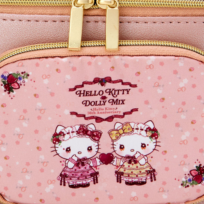 Sanrio｜50周年Hello Kitty✖️Dolly Mix 化妆收纳包| 约宽16×深13×高12cm