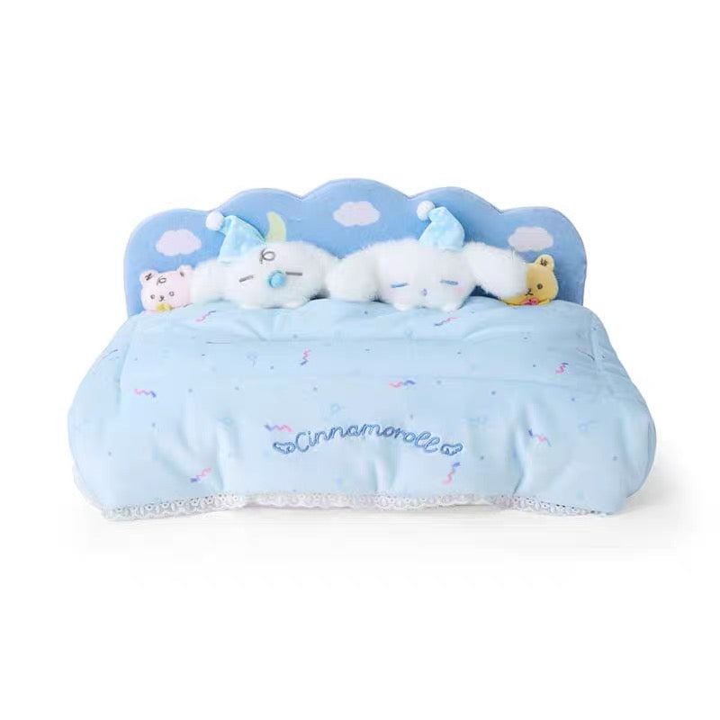 Sanrio三丽鸥｜ Tissue Box Case- Cinnamoroll/Sleepy Time玉桂狗甜梦系列困困大耳狗软绵绵纸巾盒｜约28.5×16×15cm