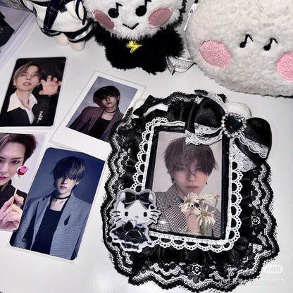 Sanrio三丽鸥｜Trading Card Holder / Enjoy Idol Gothic Night Party享受偶像哥特之夜派对黑色偶像应援钥匙扣卡包/照片挂｜约13×2×15cm