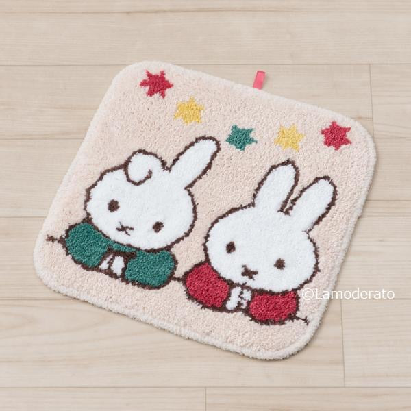 Miffy米菲｜Holiday Miffy and Dan毛茸茸防滑地毯｜約380x380mm