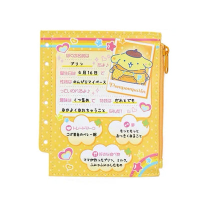 Sanrio三丽鸥｜Sanrio Original Mini Pouch / Nostalgic Profile Book自我介绍同学录迷你手账零钱包｜约12×0.8×14cm