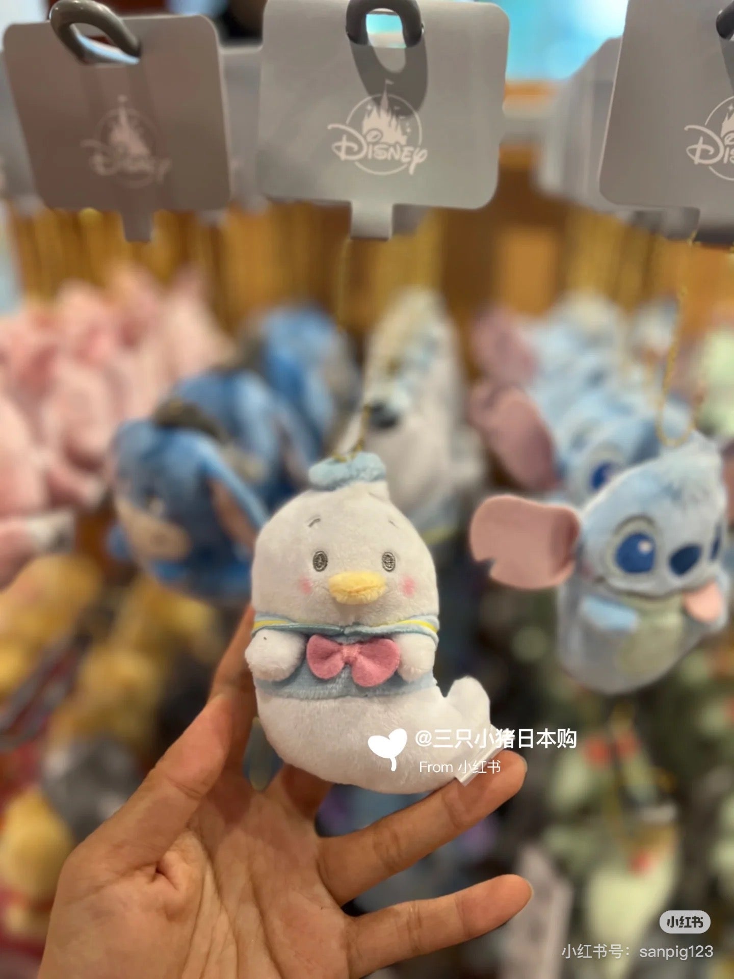 Disney迪士尼｜Fluffy Plush Keychain/ Halloween Ghost万圣节幽灵扁扁毛绒挂件/包挂｜ 约10.5 × 7 × 5cm