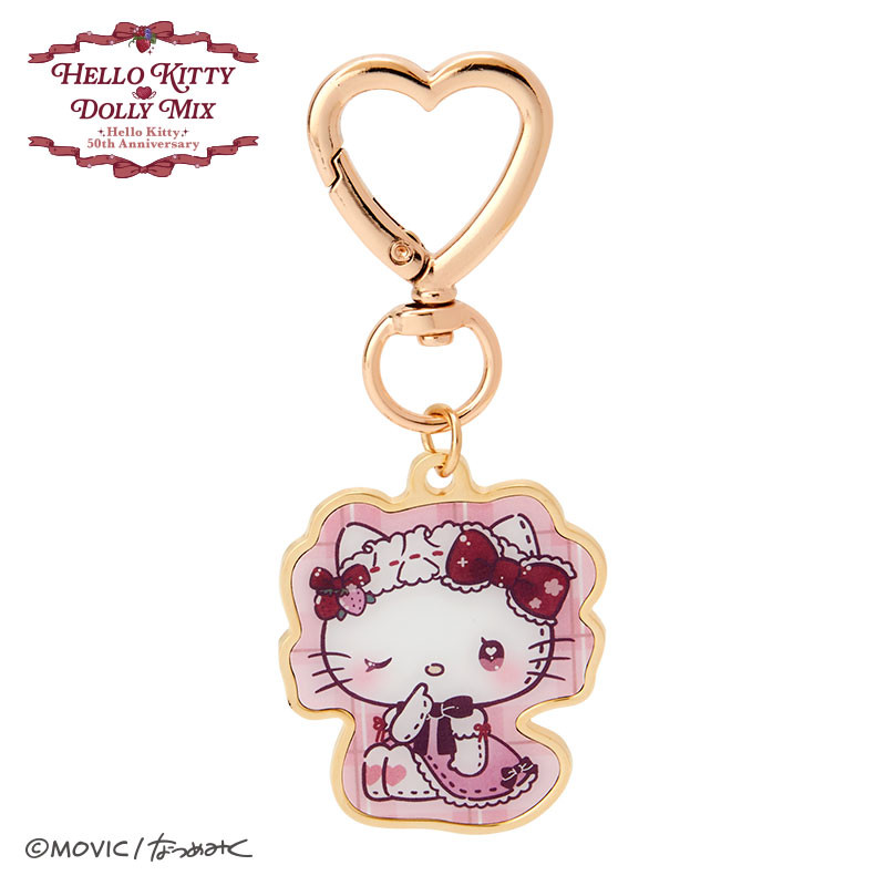 Sanrio｜50周年Hello Kitty✖️Dolly Mix 钥匙扣/挂件|约W3.5×D0.2×H4.5cm