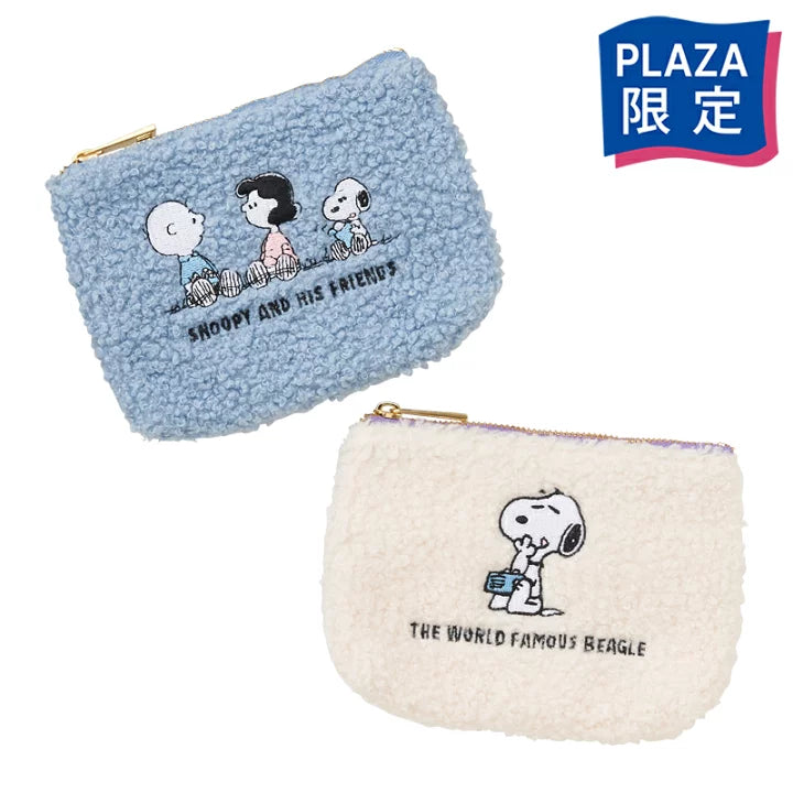 Snoopy｜毛茸茸零钱包/收纳包｜約 W14×H11×D1cm