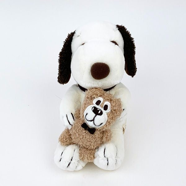 Snoopy｜抱泰迪熊公仔玩偶｜約H16×W11×D15cm