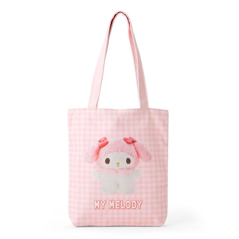 Sanrio｜ Tote Bag - Pitatto Friends Photo多巴胺格纹系列可爱角色帆布包｜约29×5×32cm