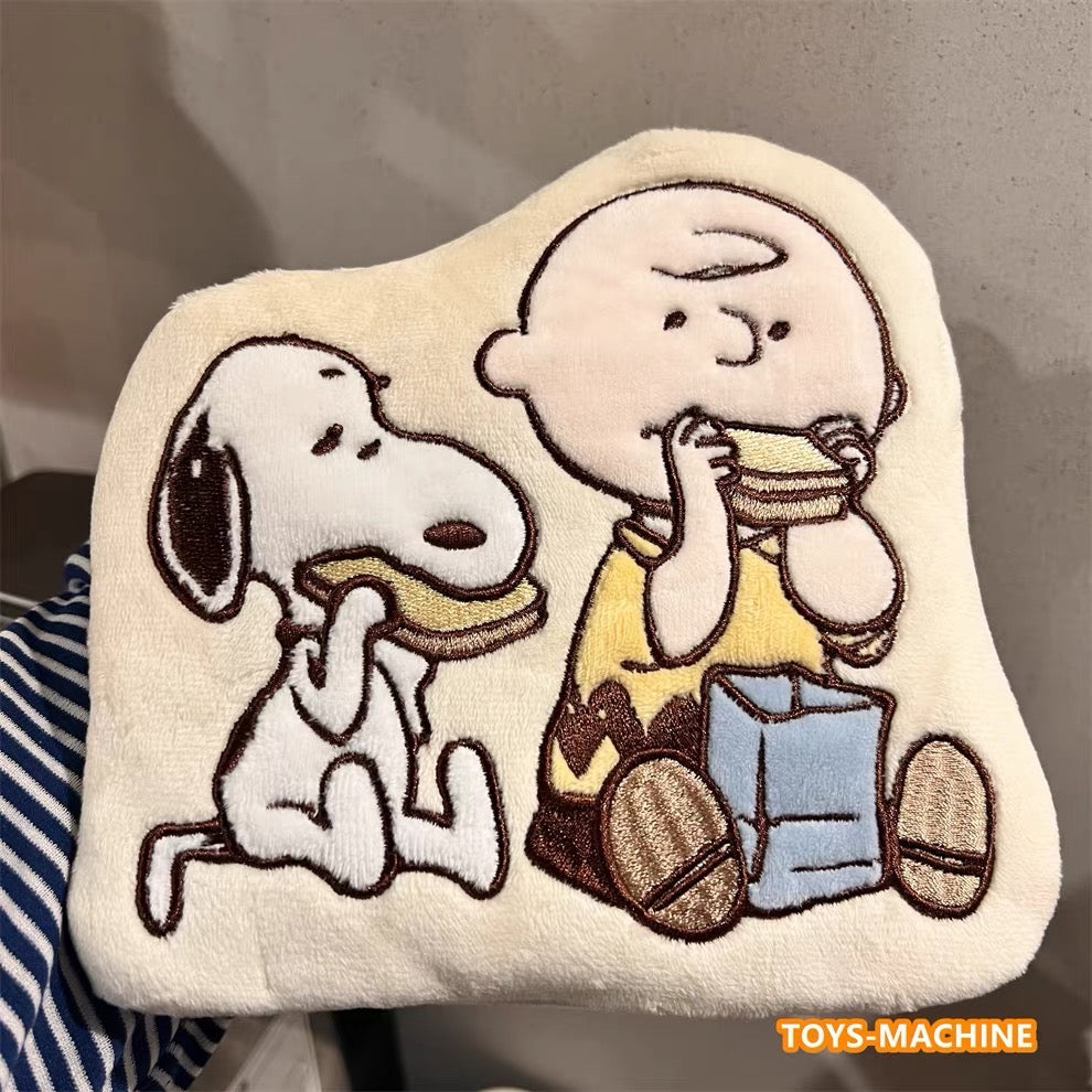 Snoopy｜史努比查理吃三明治刺绣笔袋/软萌收纳袋