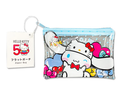 Hello kitty凯蒂猫｜50周年限定sanrio联名pvc拉链收纳袋｜约12cm×7.5cm×1cm