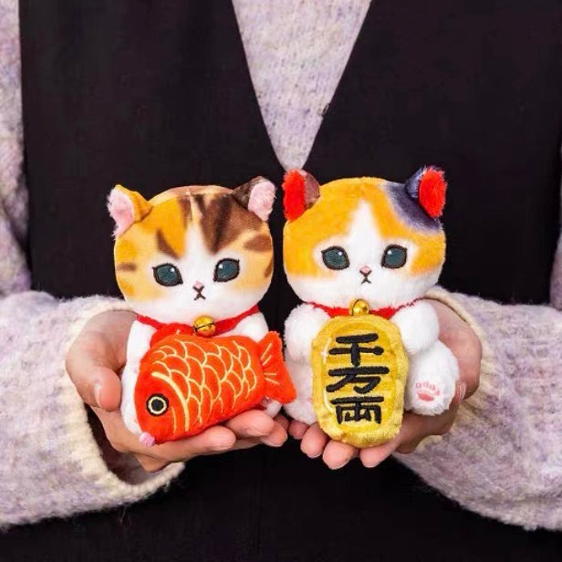 Mofusand｜Monitor Plush Toy - Cat 鲨鱼猫鲷鱼猫毛绒玩偶摆件｜約H120×W75×D110mm