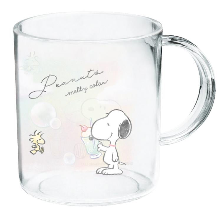 Snoopy｜透明日本制史努比图案玻璃杯｜250ml