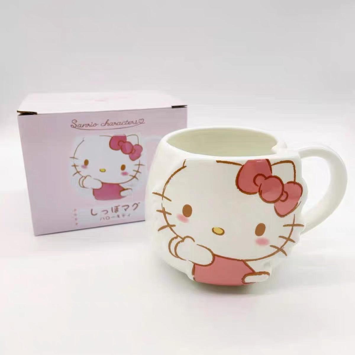 Sanrio三丽鸥｜Hello kitty大肚陶瓷马克杯｜约8.5cm×12.5cm×10.8cm