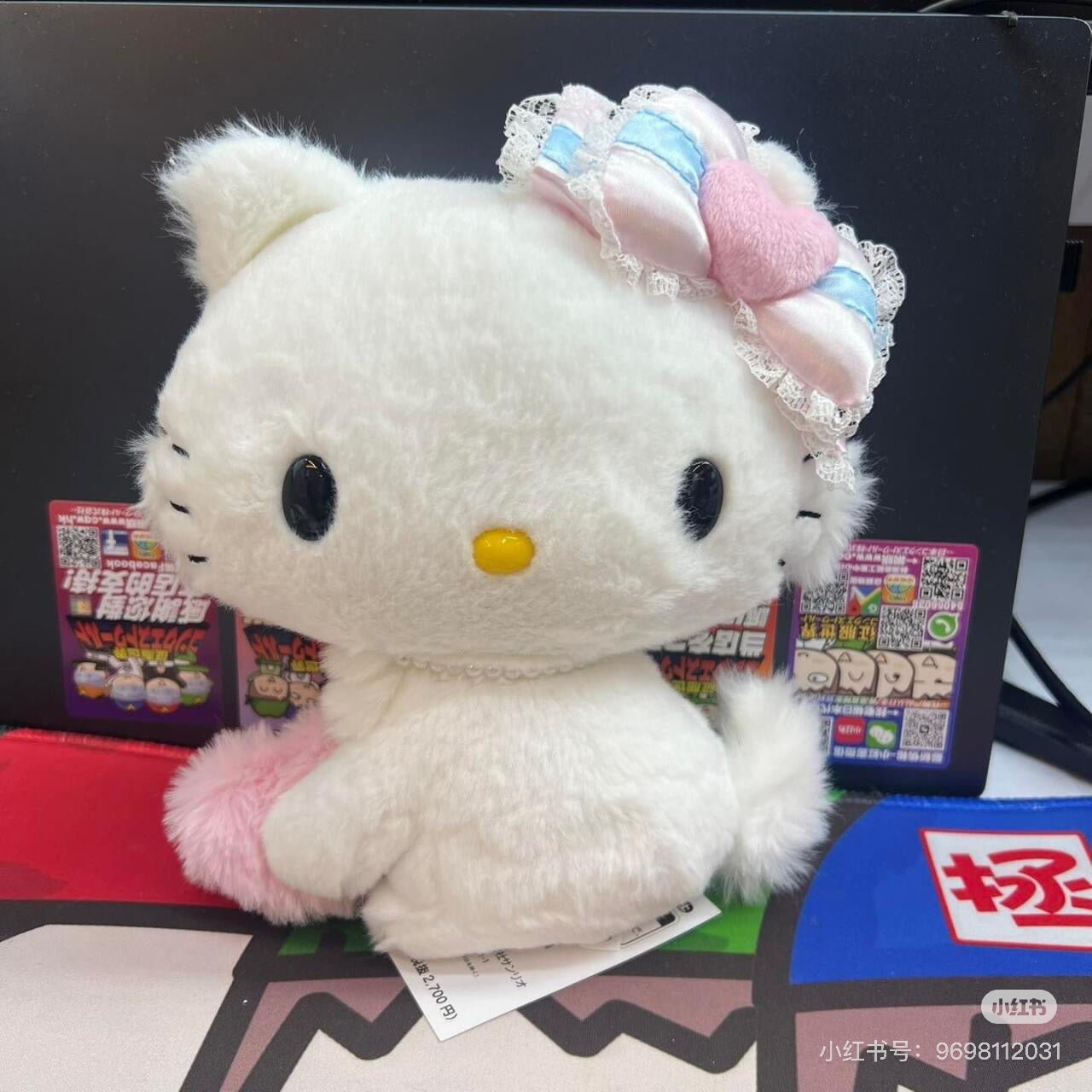 Sanrio三丽鸥｜ Plush Toy / Fluffy Heart毛茸茸爱心系列平成复古系列可爱角色毛绒玩偶/公仔｜约9.5 x 17.4 x 19.7cm