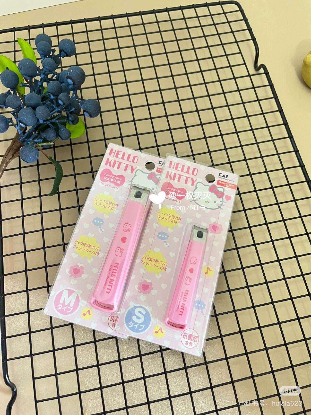 KAI贝印｜Sanrio Kai Nail Clipper (S)不锈钢指甲钳/指甲剪S号/防飞溅｜约1.5×2×7.5cm