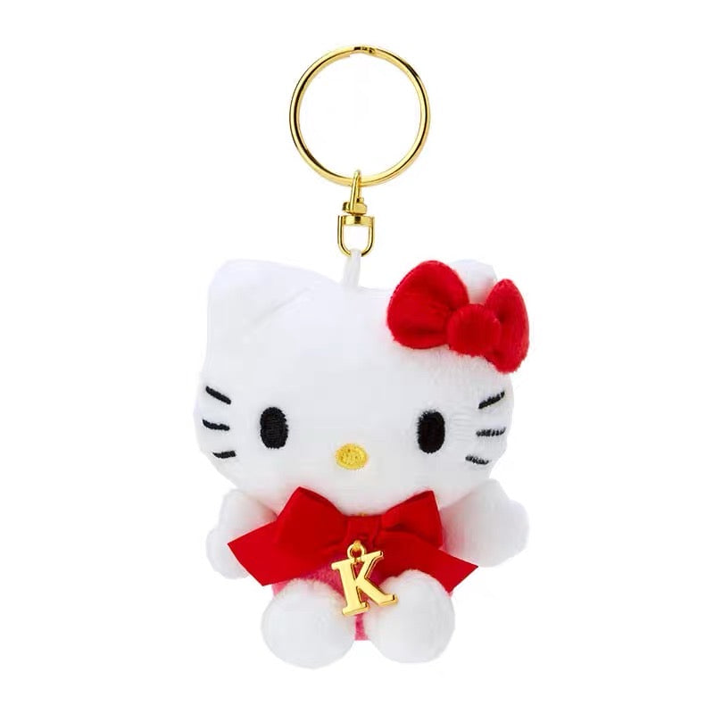 Sanrio｜Hello Kitty红色蝴蝶结字母自选挂件/玩偶｜约 6.5×5×9.5cm