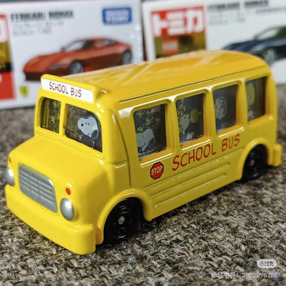 Snoopy｜Dream Tomica No.154黄色学校大巴玩具车/摆件｜约W78×H40×D39mm