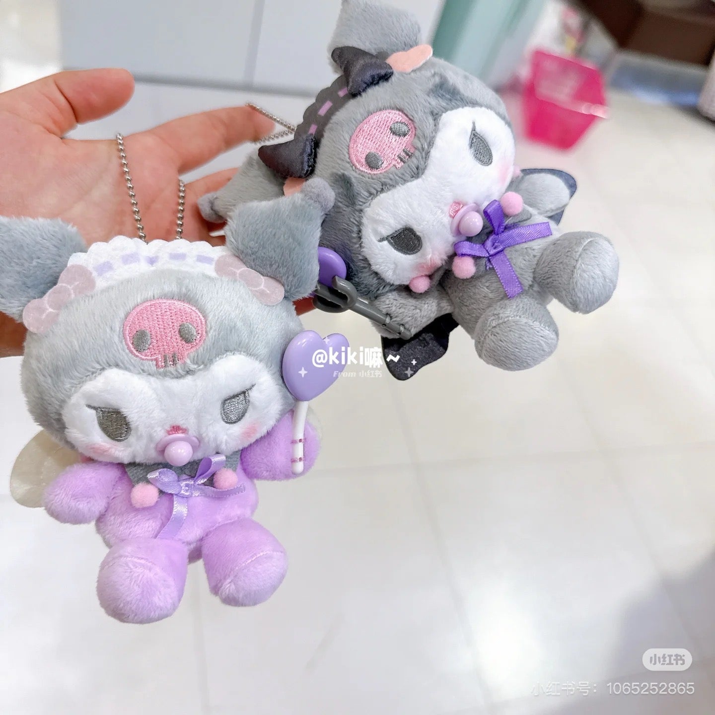 Sanrio三丽鸥｜Mascot Holder  / Baby Devil小恶魔爱心手杖吃奶嘴宝宝毛绒玩偶挂件/包挂｜约13×5.5×11cm