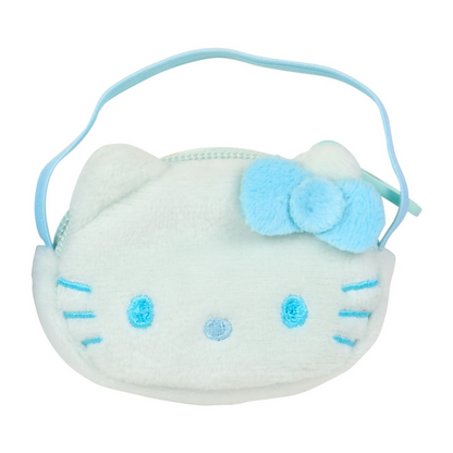 Sanrio三丽鸥｜Color Variation Plush Pochette-Hello Kitty凯蒂猫脸型彩色10色毛绒迷你斜挎包盲盒/全10种｜1枚入