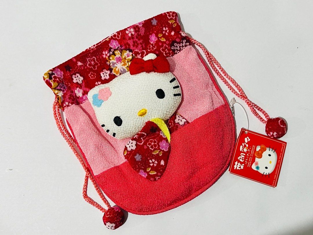 Hello kitty凯蒂猫｜和风复古和服巾着/收纳包