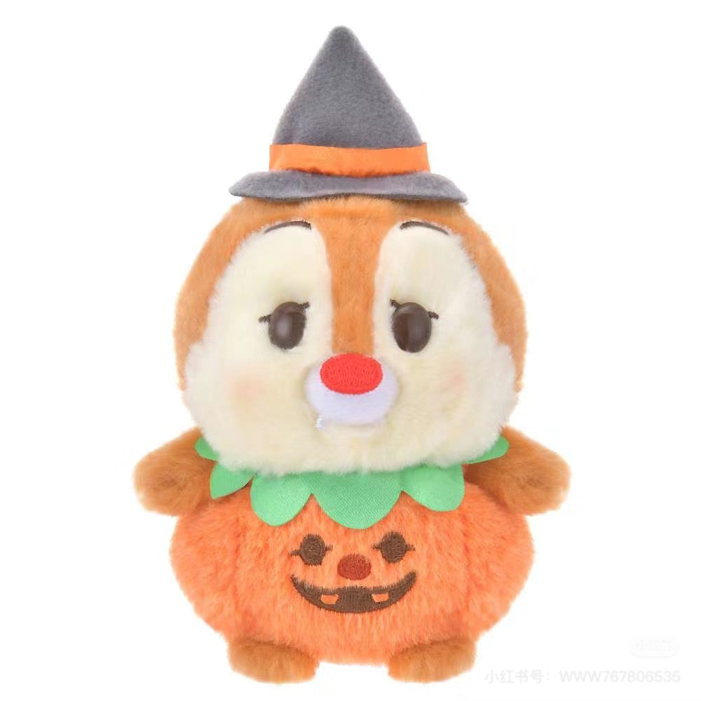 Disney迪士尼｜Fluffy Plush Keychain / Halloween Skeleton万圣节豆豆眼奇奇蒂蒂