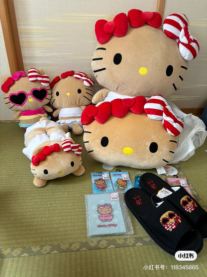 Sanrio三丽鸥｜Avail联名黑皮Hello Kitty特大玩偶