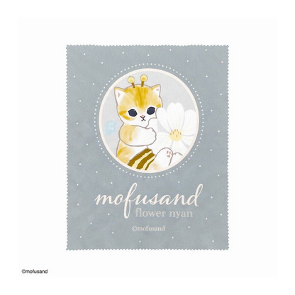 Mofusand｜鲨鱼猫春日花花系列眼镜盒➕眼镜布｜约W160 x H65 x D40 mm.