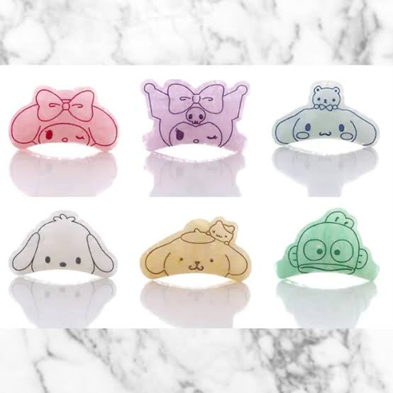 Sanrio｜Morimotosangyo Hair Claw Clip可爱角色大理石纹贝母珠光塑料鲨鱼夹