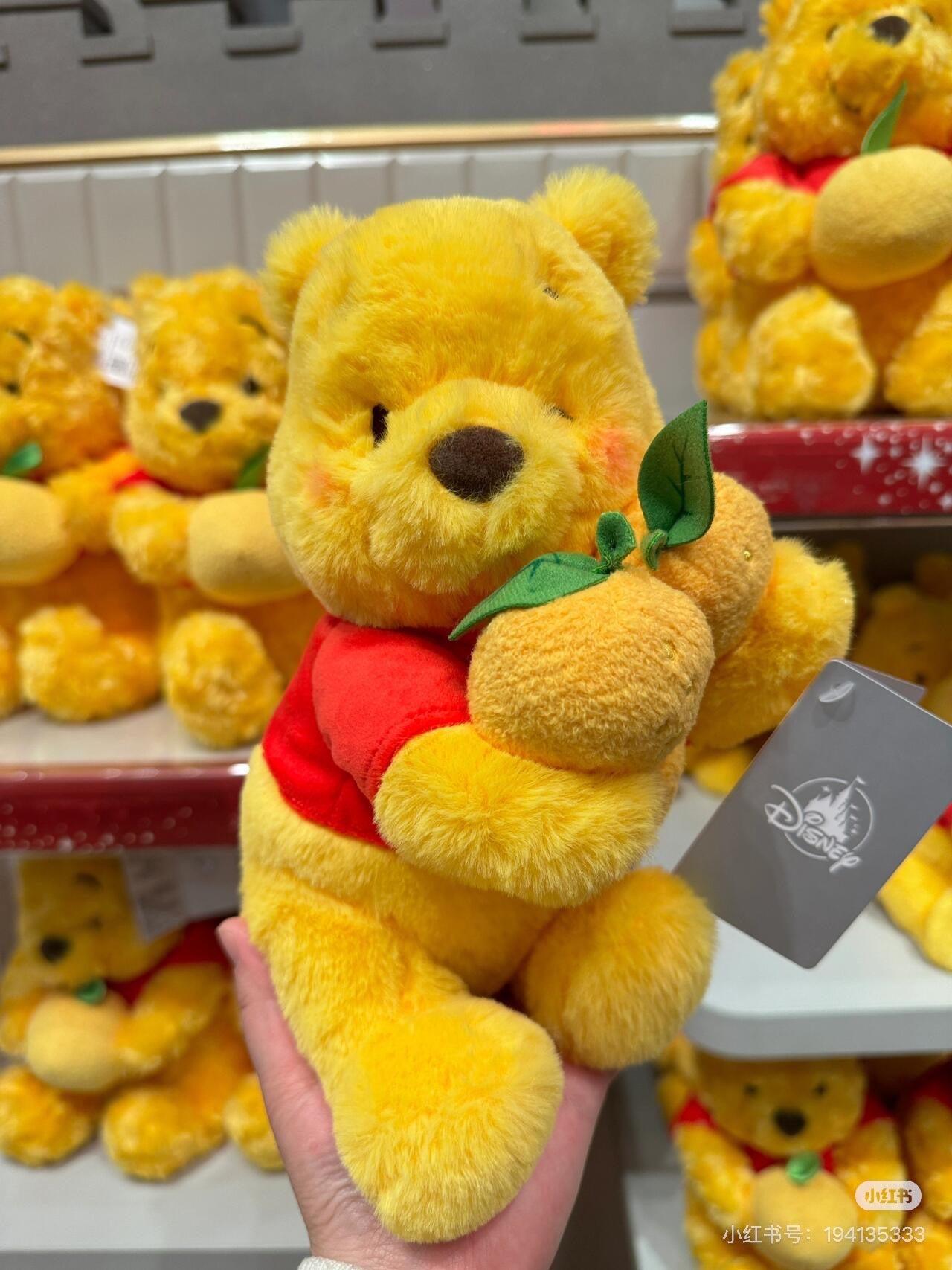 Disney迪士尼｜Winnie the Pooh stuffed toy (S) YUZU POOH柚子噗噗2023限定小熊维尼毛绒公仔｜s号｜约25*20cm