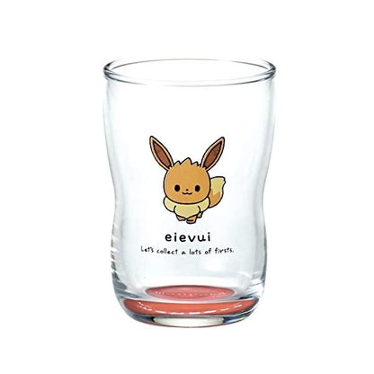 Pikachu皮卡丘｜金正陶瓷Q版伊布玻璃杯/正面看是透明色/从上看是红色/易握曲线设计｜约250ml