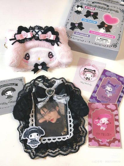 Sanrio三丽鸥｜Trading Card Holder / Enjoy Idol Gothic Night Party享受偶像哥特之夜派对黑色偶像应援钥匙扣卡包/照片挂｜约13×2×15cm