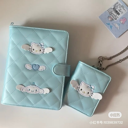 Sanrio三丽鸥｜Sanrio Original Bi-fold Card Case  / Dreaming Angel水色天使爱神系列蓝色卡包｜约W9×D1.5×H10.8cm