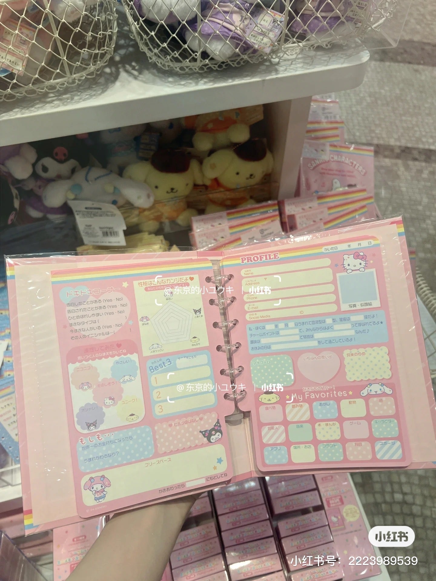 Sanrio三丽鸥｜Sanrio Original Profile Book - Nostalgic Profile Book学院风怀旧平成同学录手账本｜约14.7×2.5×19cm