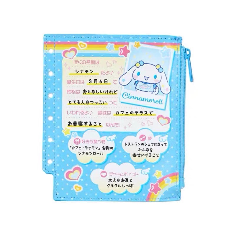 Sanrio三丽鸥｜Sanrio Original Mini Pouch / Nostalgic Profile Book自我介绍同学录迷你手账零钱包｜约12×0.8×14cm