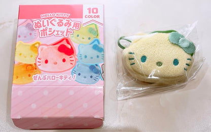 Sanrio三丽鸥｜Color Variation Plush Pochette-Hello Kitty凯蒂猫脸型彩色10色毛绒迷你斜挎包盲盒/全10种｜1枚入