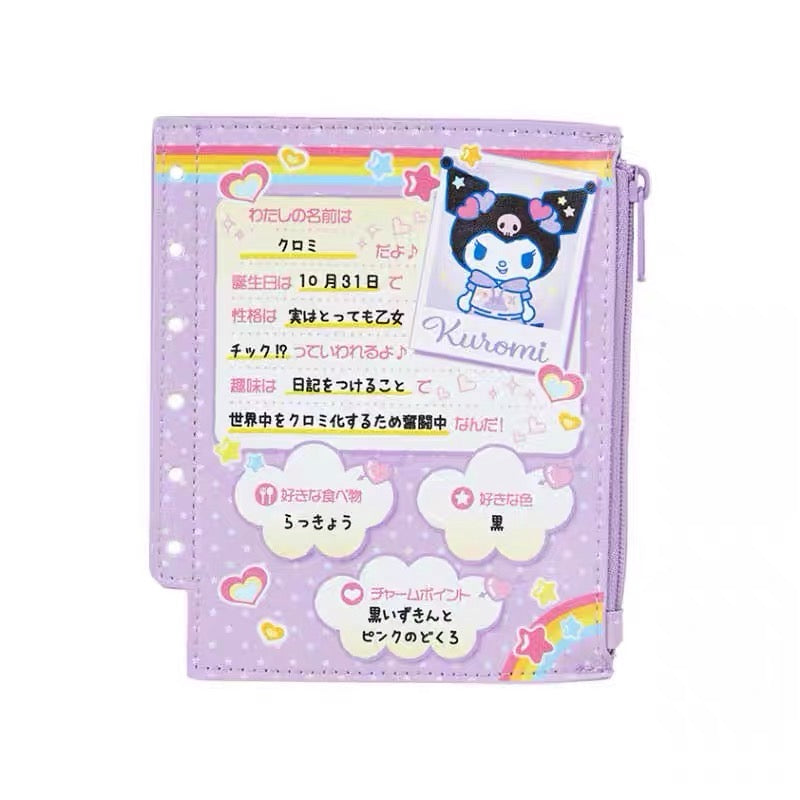 Sanrio三丽鸥｜Sanrio Original Mini Pouch / Nostalgic Profile Book自我介绍同学录迷你手账零钱包｜约12×0.8×14cm