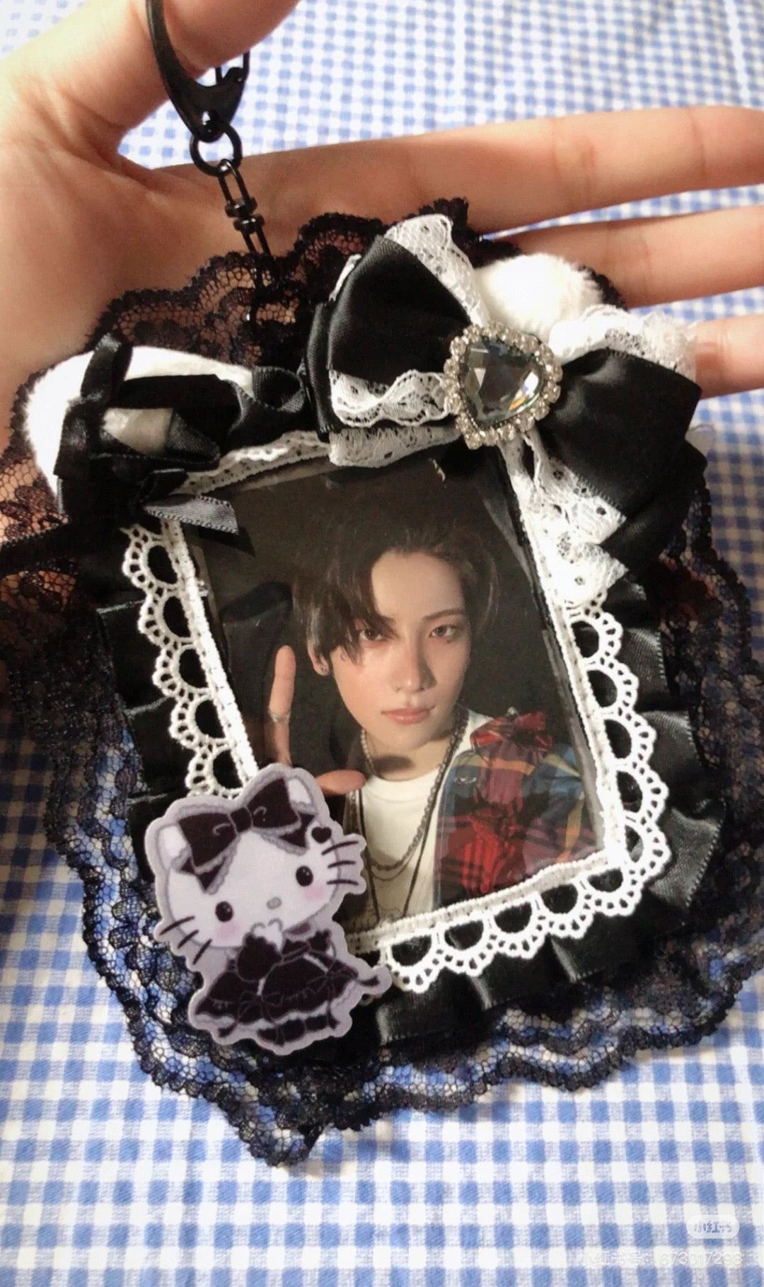 Sanrio三丽鸥｜Trading Card Holder / Enjoy Idol Gothic Night Party享受偶像哥特之夜派对黑色偶像应援钥匙扣卡包/照片挂｜约13×2×15cm