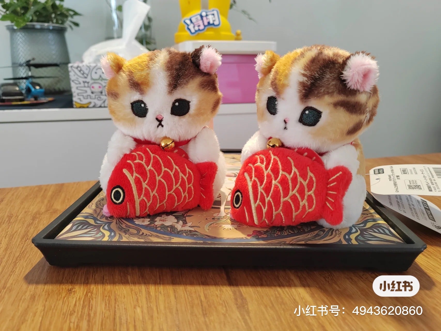 Mofusand｜Monitor Plush Toy - Cat 鲨鱼猫鲷鱼猫毛绒玩偶摆件｜約H120×W75×D110mm