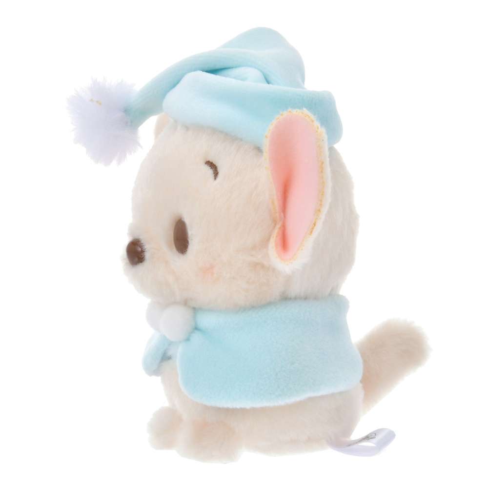 Disney迪士尼｜Winnie the Pooh Urupocha-chan Plush Doll Fruit Latte Color东迪冬日限定水果拿铁色睡衣睡帽斗篷系列豆豆眼毛绒小玩偶/公仔摆件｜约H11.5×W10.5×D7.5cm