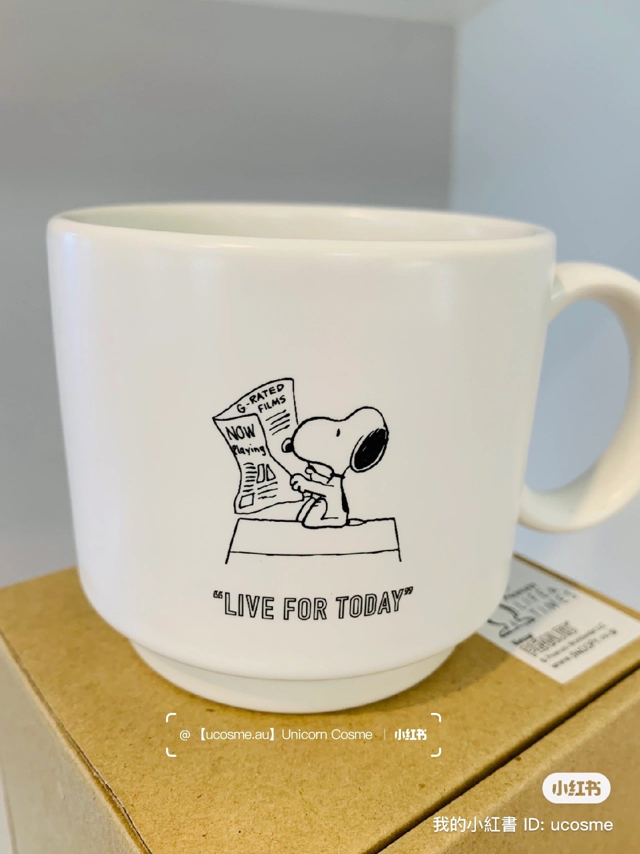 Snoopy｜Live for today限定系列漫画马克杯/简约干净/质感好好