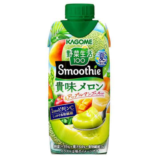 Kagome｜Smoothie无添加哈密瓜果蔬混合饮料｜330ml【24.01.23】