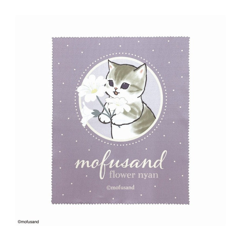 Mofusand｜鲨鱼猫春日花花系列眼镜盒➕眼镜布｜约W160 x H65 x D40 mm.