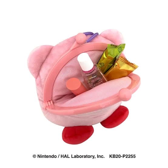 Kirby｜卡比撅嘴汉堡包斜挎包/口金包｜约16cm×14.5cm×7.5cm